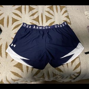 Blue under armour running shorts
